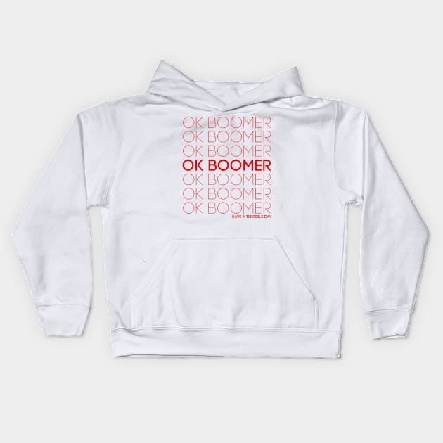 Ok-boomer-trending T-Shirt Kids Hoodie by mo designs 95